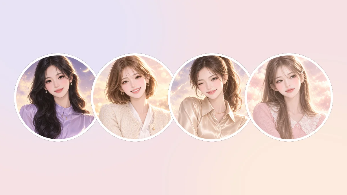 달빛 다정가, 햇살 직진러, 번개 모험가, 구름 몽상가 네 연애 유형 캐릭터가 나란히 있는 나의 연애 유형 테스트 표지